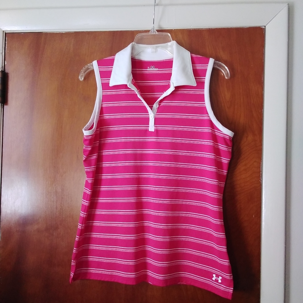 Under Armour Pink & White Athelic Tank Top… - Picture 1 of 7